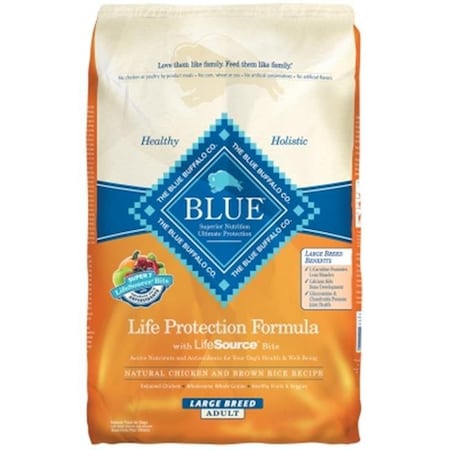 Blue Buffalo Blue Buffalo BB00038 Large Breed Adult Natural Chicken & Brown Rice; 30 lbs. BB00038